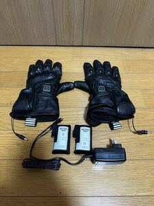 Heatech（ヒーテック） 7.4V＿Heat Gloves 電熱グローブ レザーグローブ 黒 M