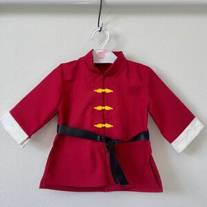 チャイナ服 赤 キッズ、ベビー用 80cm