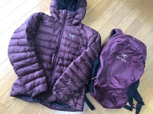 セット出品 アークテリクス ARC'TERYX セリウム LT フーディ Cerium LT Hoody メンズ XS flux / マンティス mantis バックパック