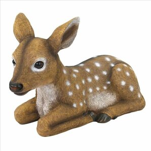 赤ちゃん鹿の像 アウトドア設置屋外対応アウトドア子鹿ガーデン彫像彫刻自然シカ森動物像フィギュア庭飾り屋外小物オーナメント雑貨バンビの画像6