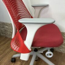 ハーマンミラー セイルチェア 2012年製 SAYL Chairs デザインチェア 中古オフィス家具 固定肘 レッド　c;_画像5