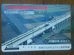 【使用済】　上越新幹線開業開業5周年　S62.11.15　黒崎付近を疾走する上越新幹線