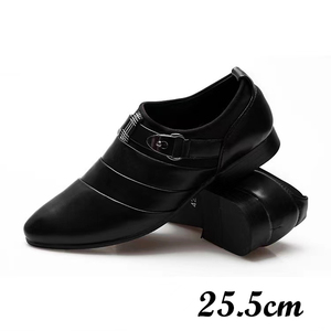 カジュアルシューズ コンフォートシューズ メンズ 靴 スニーカー モカシン 紳士靴 スリッポン 軽 量 靴 メンズシューズ ブラック 25.5cm