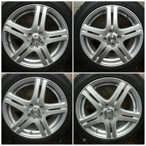 ★中古品★DUFACT DF5 アルミホイール 4本 16×6.5J +42 PCD100-4H　195/50R16/アイスナビ2009年【他商品と同梱歓迎】