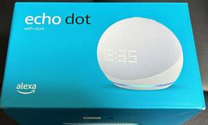 ■ Новая неоткрытая/бесплатная доставка ■ Amazon Echo Dot с часами 5 -го поколения белые часы