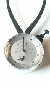 【使用品】N.C.K ダイヤル キャリパーゲージ Dial Caliper Gages セラミックボール使用 0.025㎜ 0～25㎜ ヴィンテージ ツール