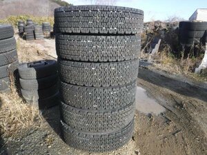 送料無料●東北限定 鉄ホイール 6H-222.25 6本 9分山 18年 ブリヂストン 225/90R17.5 127/125L LT 17.5インチ●34104