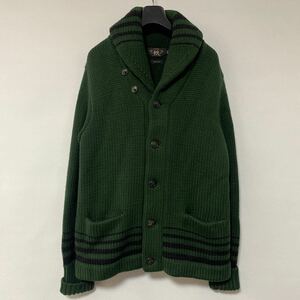 美品 RRL ヘビー ウール ショールカラー ニット カーディガン M 90年代〜2000年代 厚手 double RL ラルフローレン Ralph Lauren