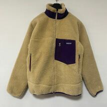 新品同様 希少 2014 年 限定 ELKH パタゴニア レトロ X ジャケット S ナチュラル パープル レッド Patagonia Retro X Jacket 坂口健太郎_画像1