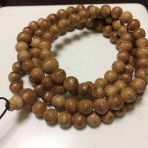 約8mm 沈香ロング数珠 約15g (沈香 伽羅 白檀 香木 シャム タニ アロマ 聞香 オイル)