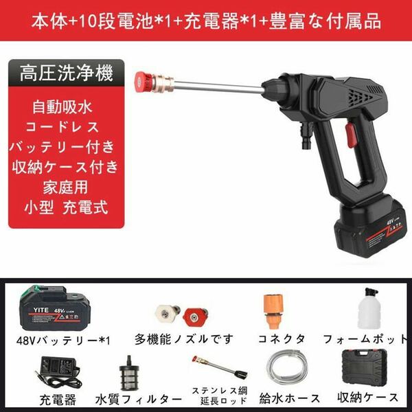 新品　高圧洗浄機　バッテリー付き コードレス 充電式 マキタ makita 互換　洗車 外壁掃除 掃除 収納ボックス付き 説明書付き