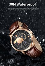 【Rose gold black】新品 メンズ 腕時計 クォーツ アナログ PUレザーバンド 天体 星 地球 宇宙 神秘 防水 耐衝撃_画像6