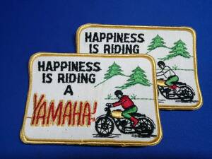 70's * Vintage вышивка Yamaha нашивка * patch YAMAHA XS1B DX250 RX350 DT250 TX750 TY250 TX650 DT400 RD400 SR500 XT500 подлинная вещь 