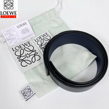 1円～！【BS133】 未使用・在庫処分品　LOEWE/ロエベ　リバーシブル　アナグラム　ベルト　95　黒/ネイビー　スペイン製　ユニセックス_画像1