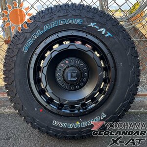 ジムニー JB64 16インチ タイヤ ホイールセット 4本セット 1台分 YOKOHAMA GEOLANDAR X-AT 195R16 ホワイトレター SwaGGer オフロード系