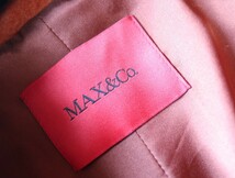 新品同様★マックスマーラ Max&CO,★きれい色オレンジ★ふわふわ生地 ウール ロングコート size M_画像9