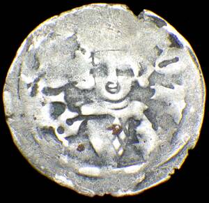 1376-1379-1384年 中世ドイツ プファルツ-オーバープファルツ バイエルン公領 ヴュルツブルク司教領規格1ペニヒ銀貨