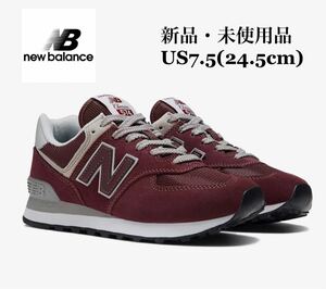 NEW BALANCE ニューバランス WL574EVM バーガンディー レディース スニーカー US7.5