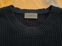 モンクレール MONCLER　クルーネックセーター 　ワッフルニット ネイビー　L_画像3