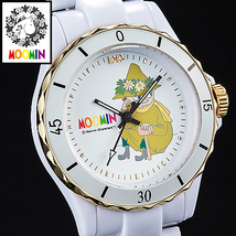 70周年記念ムーミン腕時計 スナフキン ハイブリッド セラミックウォッチ ホワイト 未使用_画像2