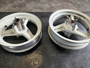 1円スタート☆売り切り NSR50 前期 ホイール 前後セット 検索 NSF エイプ XR 4mini レーサー RS50 NSRmini 12インチ 純正