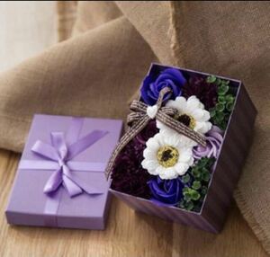  Mother's Day . birthday, memory day, all sorts celebration . decoration .. not flower soap flower flower box purple 