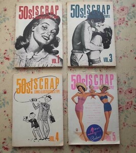 50450/50s! Scrap 4冊セット ピエ・ブックス 1950年代のアメリカン スクラップ ファッション スタイル コミック イラストレーション タイポ
