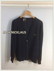 訳あり■JACK NICKLAUS■ジャック・ニクラス 薄手カーディガン ネイビー GOLF ゴルフ: M☆TA-612