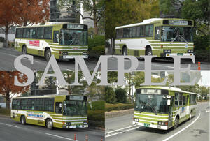 D【バス写真】Ｌ版４枚　広島電鉄　広電バス　路線車　（１）