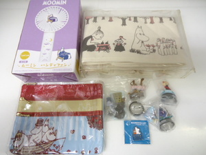  Moomin handy fan tote bag s Lee Zip pouch vi net bottle cap figure together set 