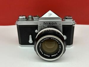 ≡ Nikon F ボディ フィルム一眼レフカメラ NIKKOR-S Auto 1:1.4 f＝50mm レンズ シャッターOK 動作確認済 ニコン