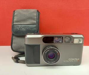 ■ CONTAX T2 ブラック フィルムカメラ コンパクトカメラ Carl Zeiss Sonnar 2.8/38 T＊ シャッター、フラッシュOK ケース コンタックス