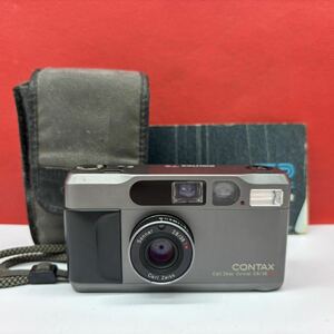 ◆ CONTAX T2 コンパクトフィルムカメラ チタン ブラック Carl Zeiss Sonnar 2.8/38 T* シャッター、フラッシュOK 現状品 コンタックス