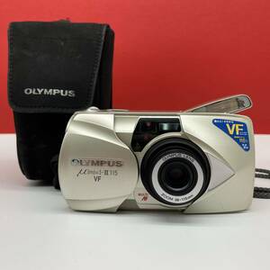 □ OLYMPUS μ [mju:] II 115 VF コンパクトフィルムカメラ ZOOM 38-115mm 動作確認済 シャッター、フラッシュOK オリンパス