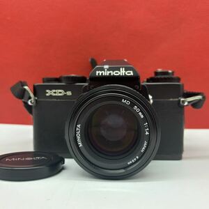 ◆ MINOLTA XD-s フィルムカメラ 一眼レフカメラ ボディ MD 50mm F1.4 レンズ シャッター、露出計OK ミノルタ