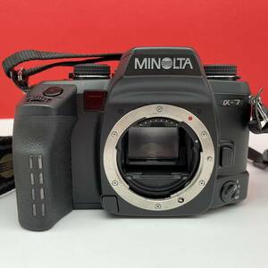 □ MINOLTA α-7 一眼レフカメラ フィルムカメラ ボディ 動作確認済 シャッター、フラッシュOK 現状品 ミノルタ