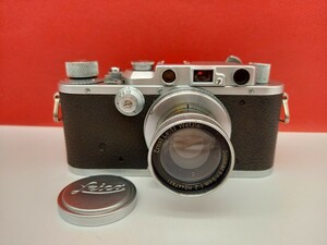 ■防湿庫保管品 Leica Ⅲa 3a ボディ Ernst Leitz Wetzlar Summar 5cm F2 レンズ レンジファインダー 動作確認済 シャッターOK ライカ