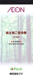 イオン（フジ） 株主優待券　３万円分（１００円券×３００枚）２０２４年６月３０日迄②