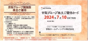 京阪グループ諸施設株主優待（ひらかたパーク入園券他）冊子 1冊未使用　＜有効期限：2024年７月１0日＞