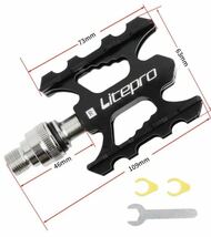 LITEPRO アルミフラットペダル　クイックリリース自転車ペダル ロードバイク_画像7