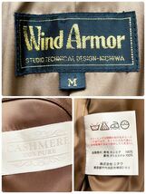 未使用級!! 希少 XL相当 ウインドアーマー Wind Armor カシミヤ100% ダブル チェスターコート ロングコート キャメル ピュアカシミヤ 通勤_画像8