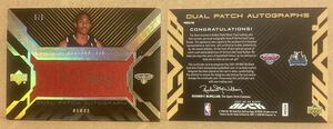 【Al Horford / Corey Brewer】 2007-08 UD Black Patch Material Autographs Dual Gold/5 RC 5枚限定 ルーキー