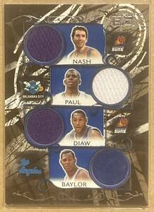 【Steve Nash / Chris Paul / Diaw / Elgin Baylor / Ben Wallace / Miller / Dwyane Wade】 2006-07 Topps Luxury Box Relics 7人ジャージ