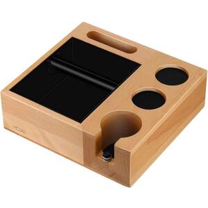 エスプレッソノックボックスとエスプレッソタンパーホルダー ，木製エスプレッソ(ブナ材 58mm)