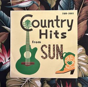 Country Hits From SUN 国内LP VICTOR SUN-5001 .. Johnny Cash . Carl Perkins . Jerry Lee Lewis ロカビリー