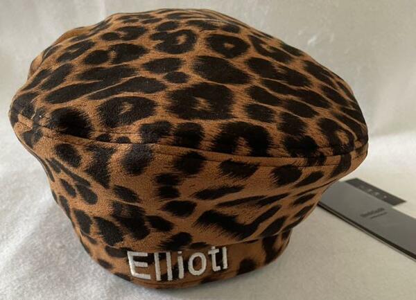 Ellioti Leopard Beret Brown エリオッティ ベレー帽