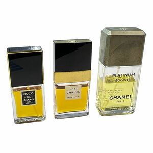 ★CHANEL 香水 3本まとめ売り エゴイスト プラチナム 100ml COCO 35ml No.5 35ml スプレータイプ 残量多め 中古品 管理J147