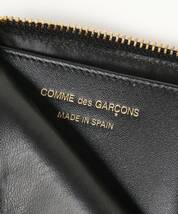 現定価23100円 Wallet COMME des GARCONS / HUGE LOGO Lジップ ウォレット ギャルソン ロゴ 青山 プリュス 縮絨 ルイスレザー_画像5