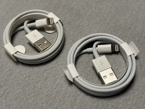 Apple純正 Lightningケーブル USB-A タイプ 1.0m 未使用2本セット ライトニングケーブル iPhone iPad