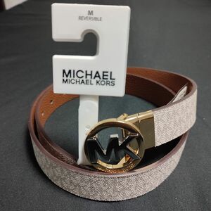 【新品】マイケルコース MKバックル ベルト MICHEAL KORS MKロゴ サイズM